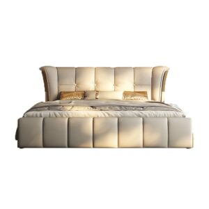 Modern Home Leather Bed