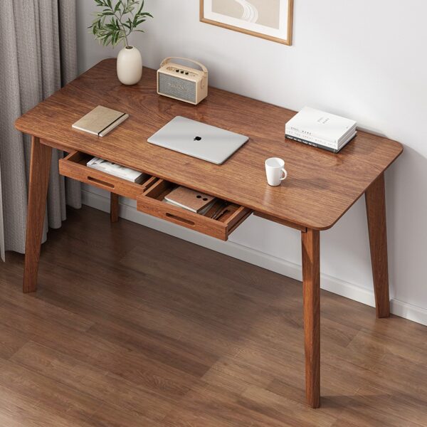 Simple Wooden-Leg Desk - Image 2
